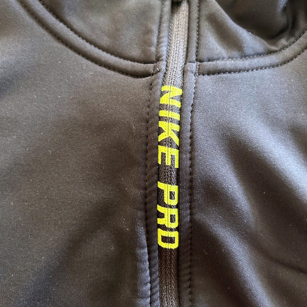 Nike Pro Dri-FIT Womens Half Zip Long Sleeve Training Top Black L 685969-010 - Picture 5 of 11